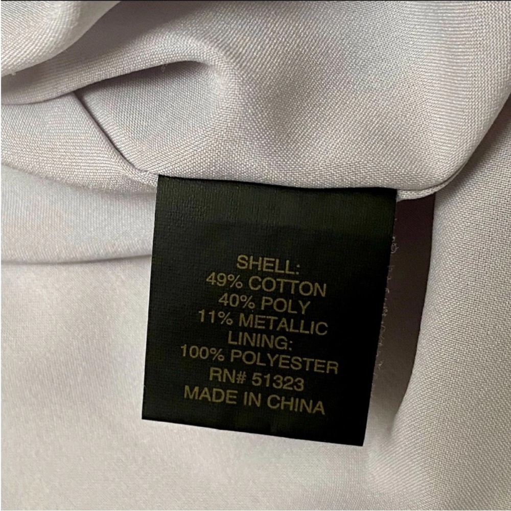 Cynthia Steffe Silver Metallic Fit & Flare Cocktail Dress Bow Waist Size 4 NWT - Picture 12 of 12